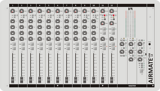 D&R Airmate-USB - 12 Ch Broadcast Radio On-air Console - 305broadcast