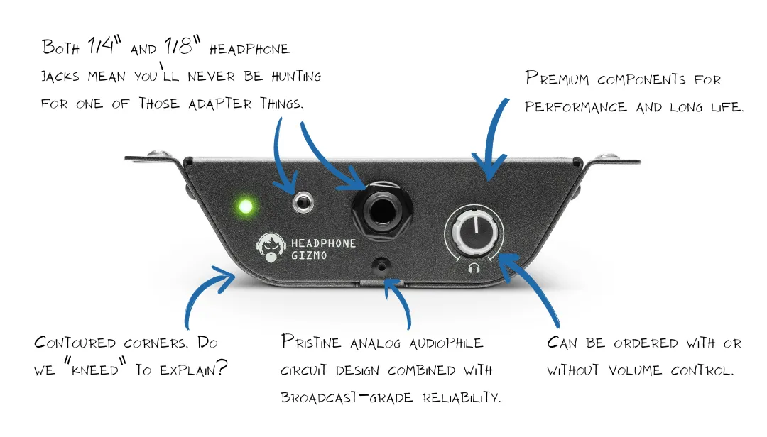 Angry Audio HEADPHONE GIZMO P/N 991030X - 305broadcast