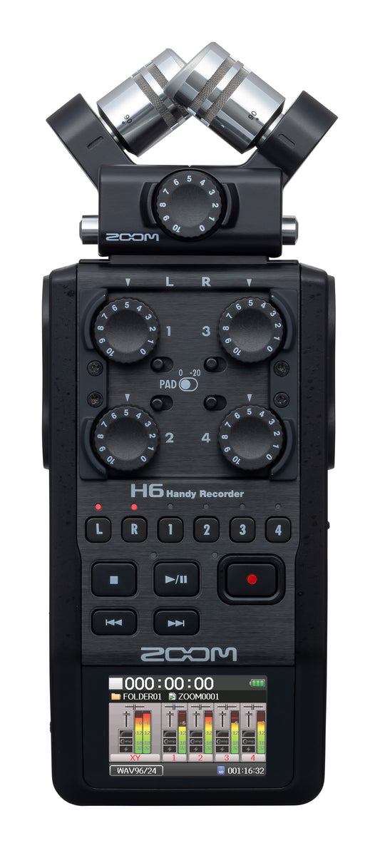 Zoom H6 Black - Multi-Track Handy Recorder - 305broadcast