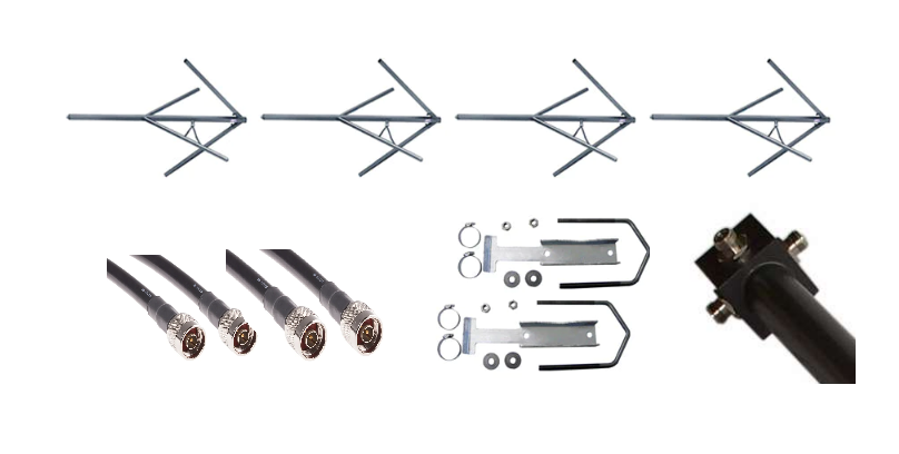 4 BAYS FM ANTENNA SYSTEM FOR 3 KW - AKG7 - 305broadcast