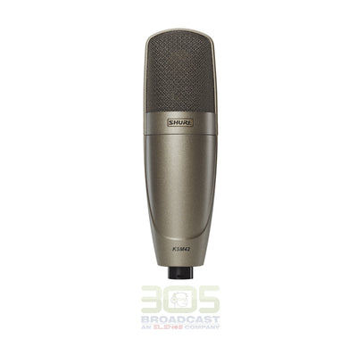 Shure KSM42/SG Large Dual-Diaphragm Side-Address Condenser Vocal Microphone - 305broadcast