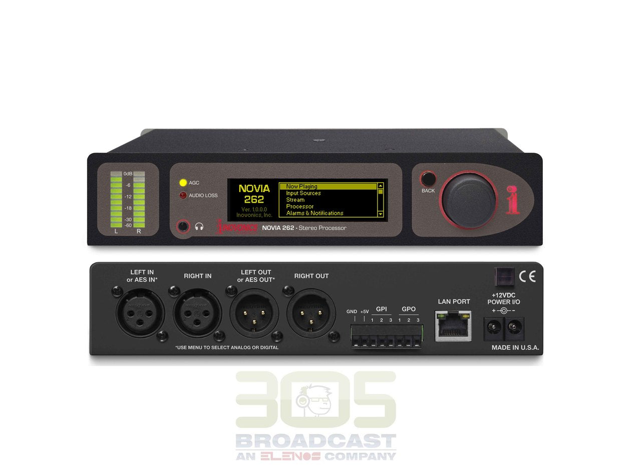 Inovonics 262 NOVIA - Dual-Mode Stereo Audio Processor - 305broadcast