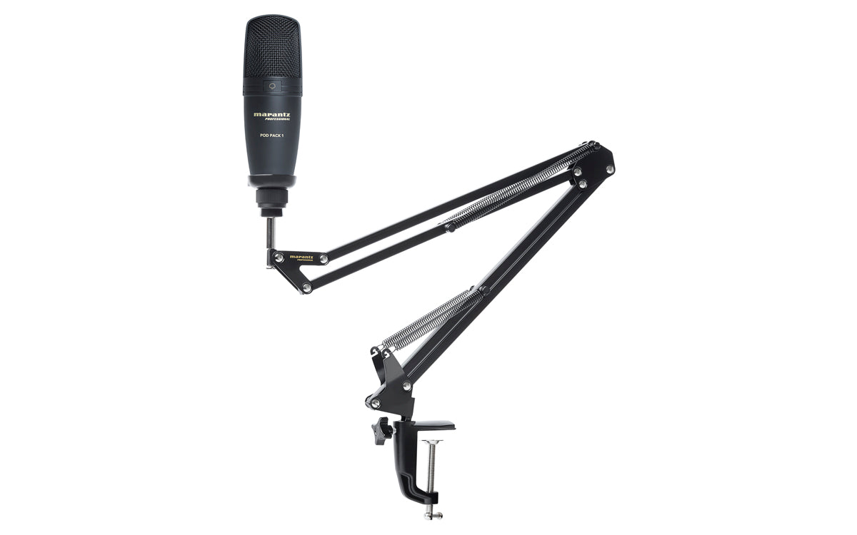 Marantz Pro Pod Pack 1 - USB Microphone with Broadcast Stand and Cable - 305broadcast