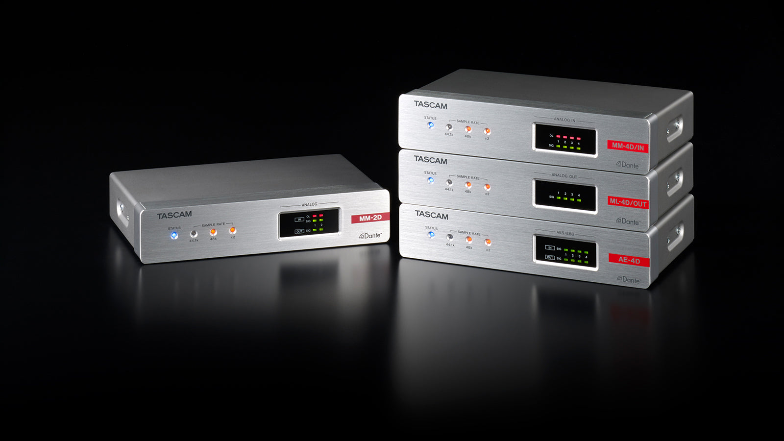 Tascam ML-4D/OUT-X - 4 Channel Line Output Dante Converter with built-in DSP Mixer - 305broadcast