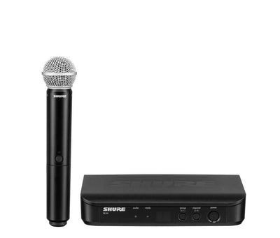 Shure BLX24/PG58 Wireless Microphone System with PG58 Handheld Vocal Mic, H10 - 305broadcast