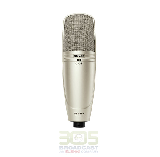 Shure KSM44A/SL Multi-Pattern Large Dual-Diaphragm Side-Address Condenser Studio Microphone - 305broadcast