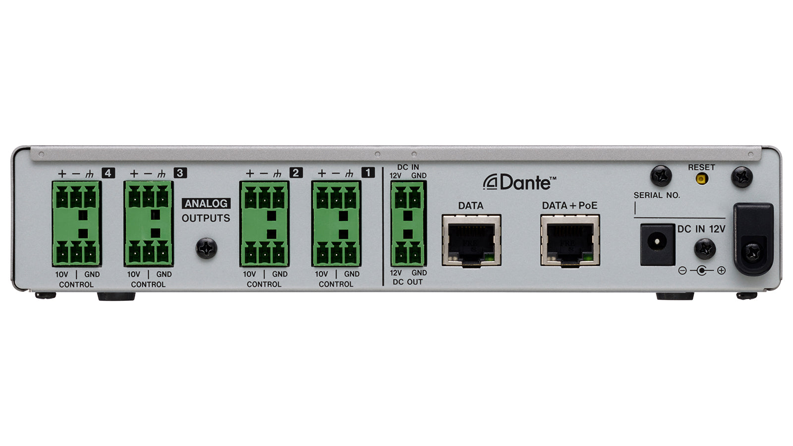 Tascam ML-4D/OUT-E - 4 Channel Line Output Dante Converter with built-in DSP Mixer - 305broadcast