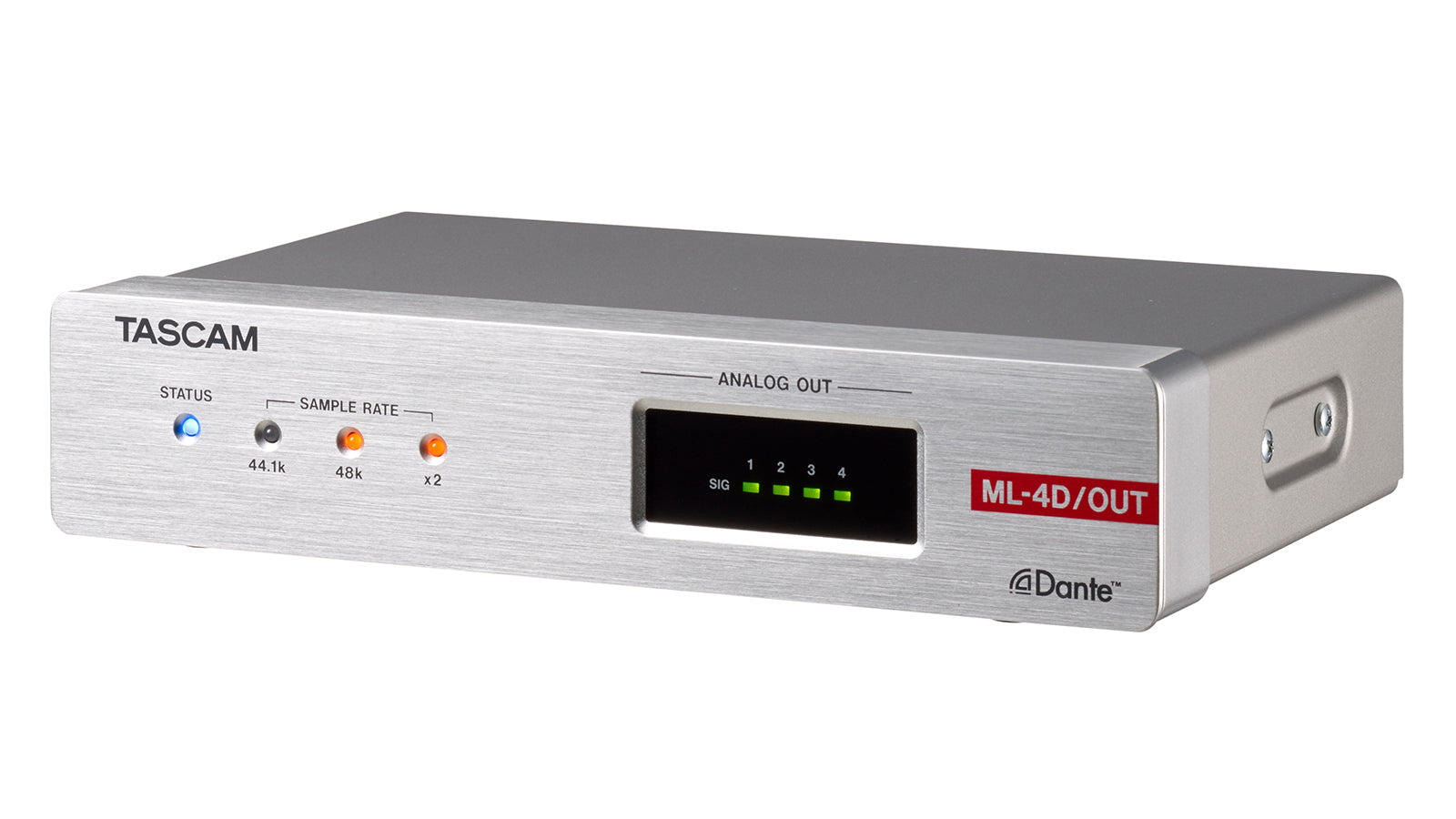 Tascam ML-4D/OUT-E - 4 Channel Line Output Dante Converter with built-in DSP Mixer - 305broadcast