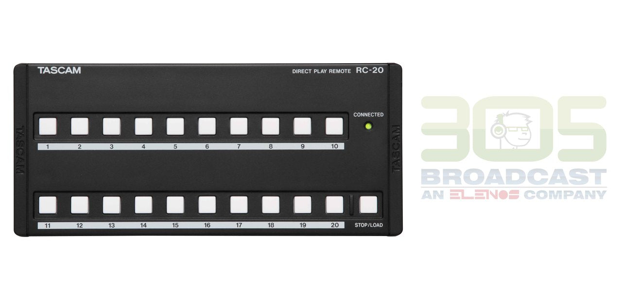 Tascam RC-20 - Remote for CD500/B, SSR100/200/CDR200 - 305broadcast