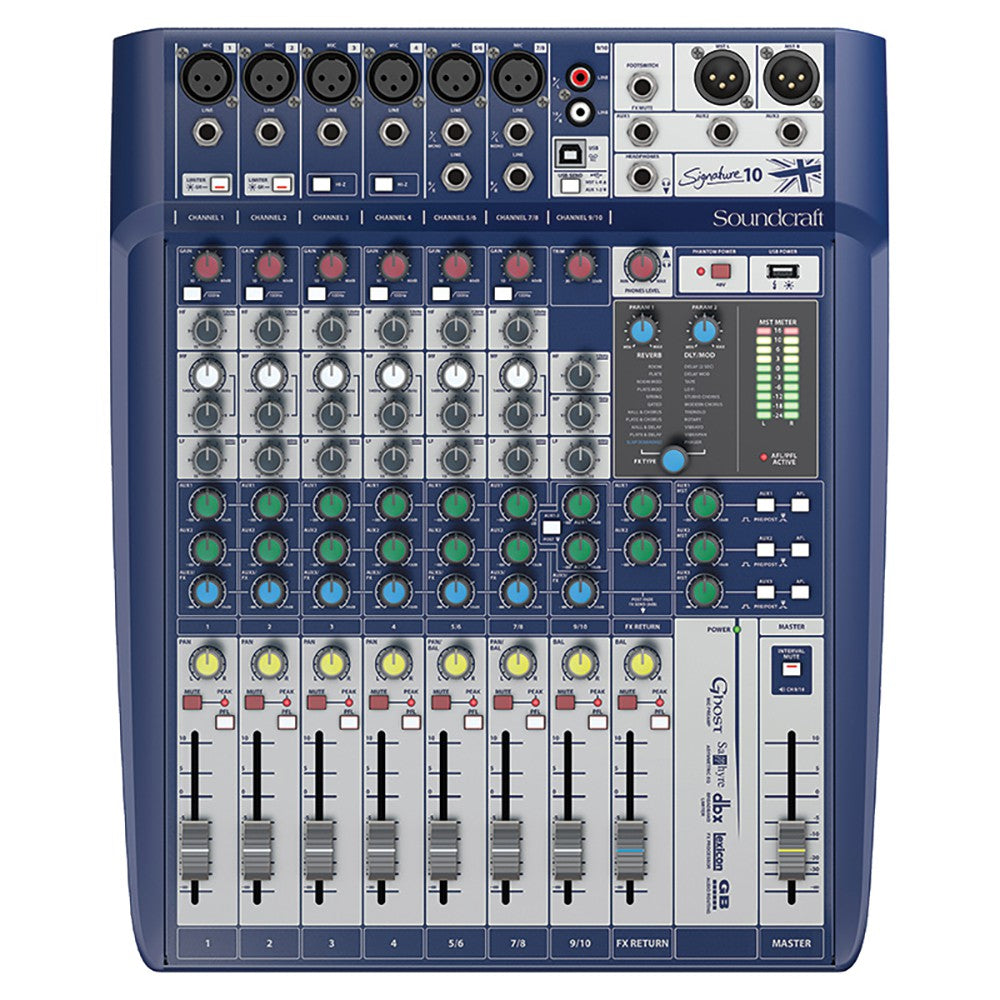 Soundcraft Signature 10 Analog 10-Channel Mixer with Onboard Lexicon Effects - 305broadcast