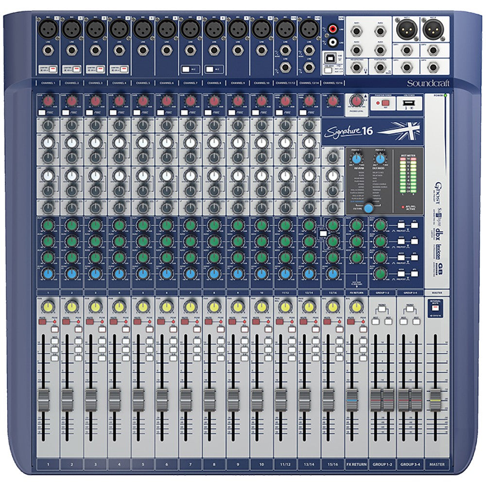 Soundcraft Signature 16 Analog 16-Channel Mixer with Onboard Lexicon Effects - 305broadcast