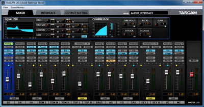 Tascam US-16x08 - USB3.0 Audio MIDI Interface with Mic Pre/Mixer - 305broadcast
