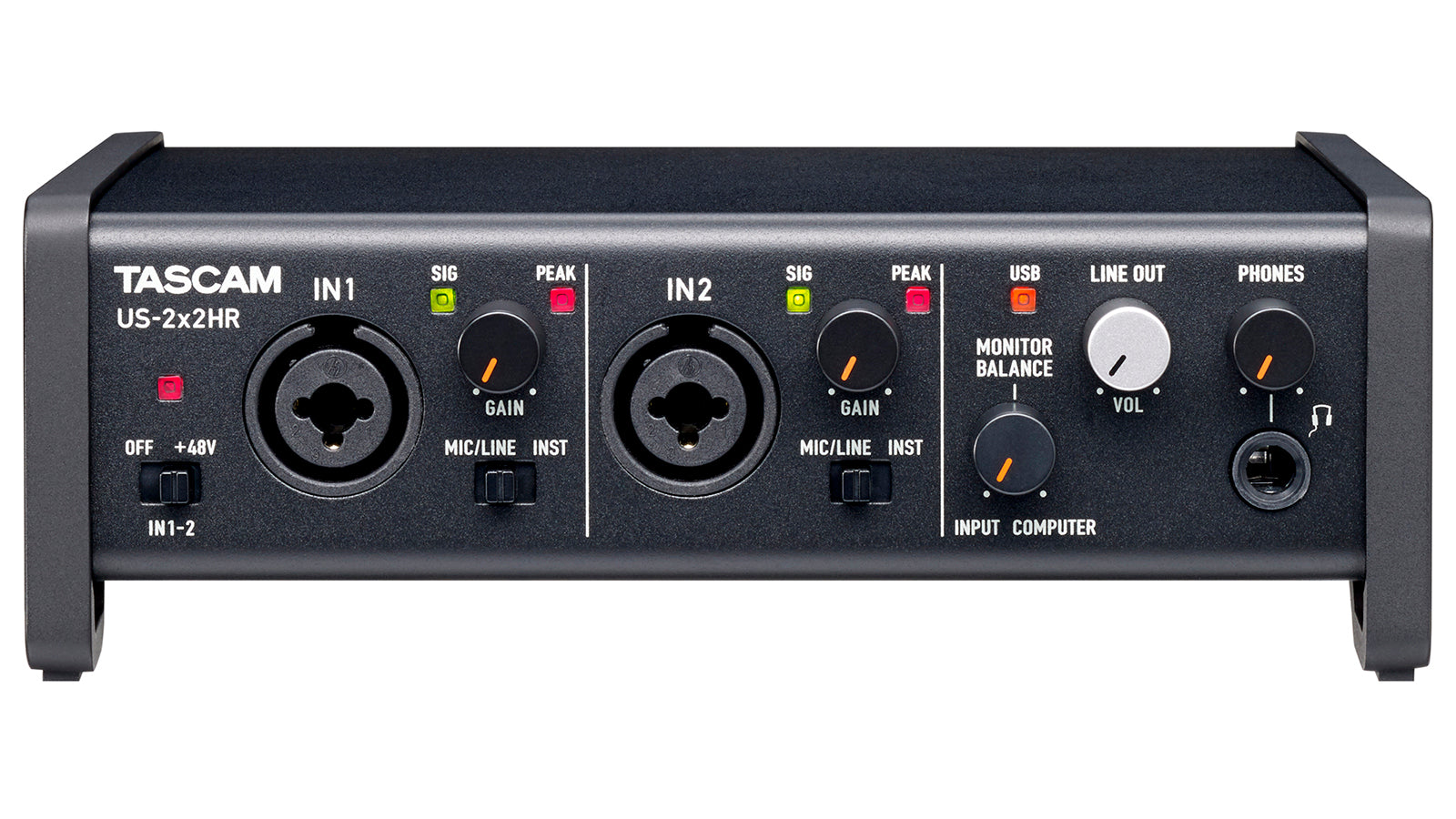 Tascam US-2x2HR - 2Mic, 2IN/2OUT High Resolution Versatile USB Audio Interface - 305broadcast